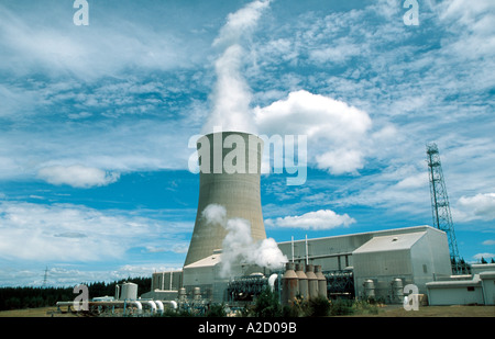 Geothermal power plant Stock Photo