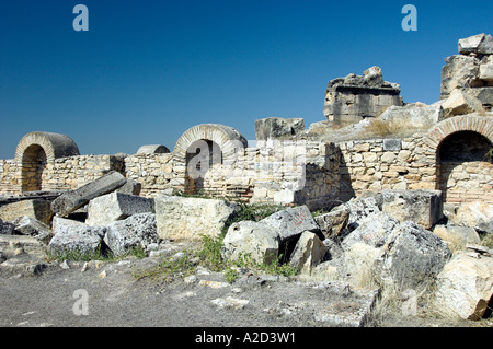 The Martyrium of St. Philip the Apostle in the ruins of Hierapolis, Turkey.  This site is of Biblical significance. Stock Photo