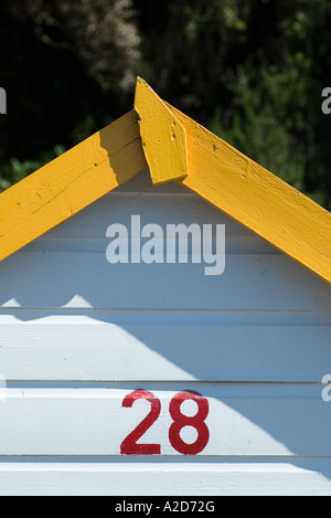 Beach hut in Goodrington Devon Stock Photo