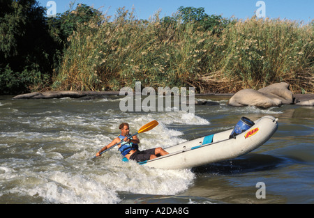 The Orange Rush rafting on the Orange River Northern Cape Augrabies Falls National Park South Africa Stock Photo