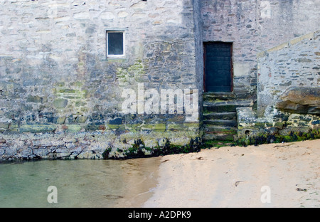 Old beach house Lervick Stock Photo