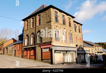 Derelict former Abersychan Cooperative building Torfaen Gwent South Wales UK Stock Photo