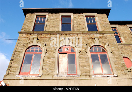 Derelict former Abersychan Cooperative building Torfaen Gwent South Wales UK Stock Photo