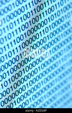Binary computer code Stock Photo