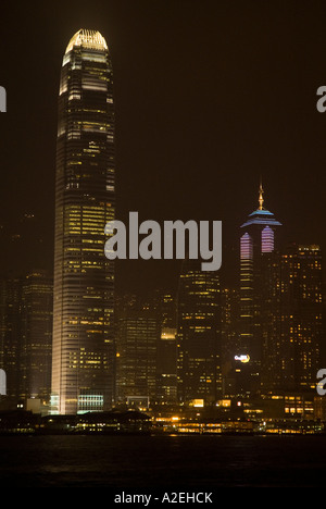 dh International Finance Centre CENTRAL DISTRICT HONG KONG IFC  office block tallest building HK night buildings Stock Photo