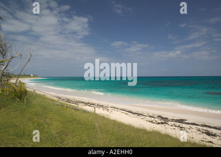 BAHAMAS, Abacos, Loyalist Cays, Elbow Cay, Hope Town: Hope Town Beach View Stock Photo