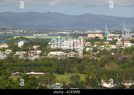 FRENCH WEST INDIES (FWI), Guadaloupe, Grande, Terre, BAS DU FORT: View of Pointe A Pitre from Fort Fleur d'Epee Stock Photo