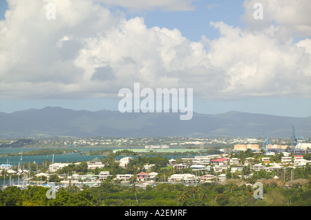 FRENCH WEST INDIES (FWI), Guadaloupe, Grande, Terre, BAS DU FORT: View of Pointe A Pitre from Fort Fleur d'Epee Stock Photo