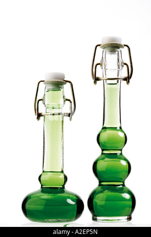 Two little bottles with clip Stock Photo