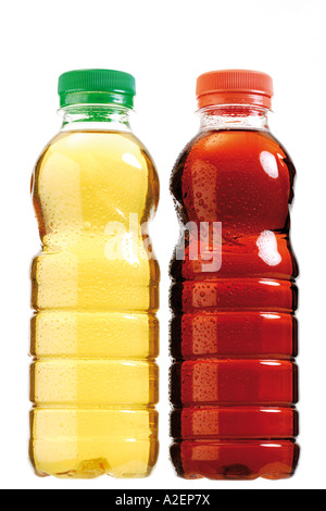 Two bottles of ice tea Stock Photo