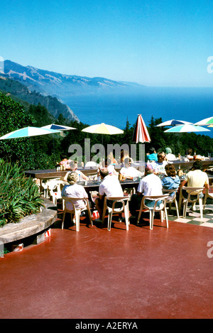 California Monterey Region At Nepenthe's in Big Sur Stock Photo