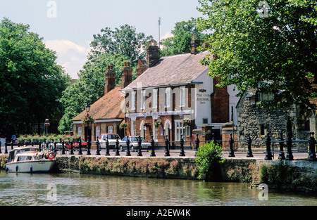 The Blue Anchor Inn, An Old Traditional Public House With A Thatched 