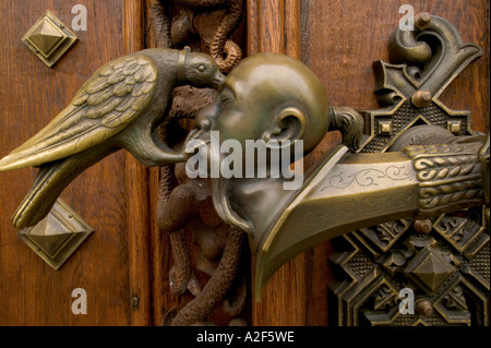 door handle, Hluboka Castle, Czech Republic, Ceske Budejovice Stock Photo