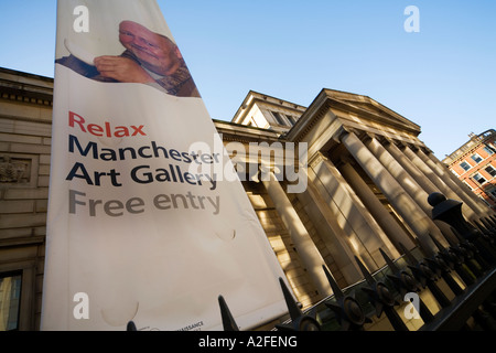 Free entry to art gallery Manchester Art Gallery UK on Mosley Street Stock Photo