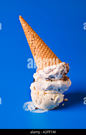 Dropped ice cream cone Stock Photo