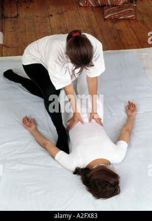 Shiatsu Prone position Lumbar spine Stock Photo - Alamy