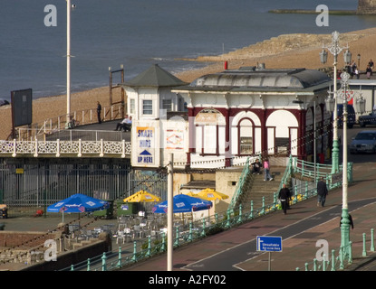 Brighton beachfront cafe Stock Photo