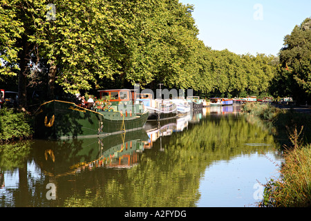 Canal du Midi near Toulouse in autumn. France. Stock Photo