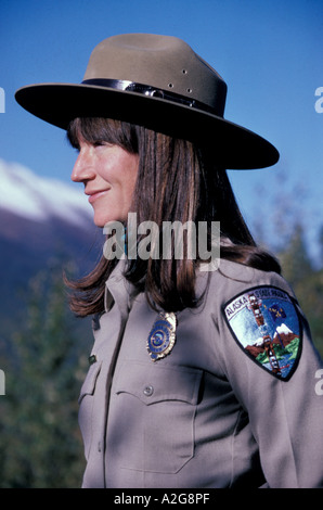 NA, USA, Alaska, Eagle River Park ranger  (MR) Stock Photo