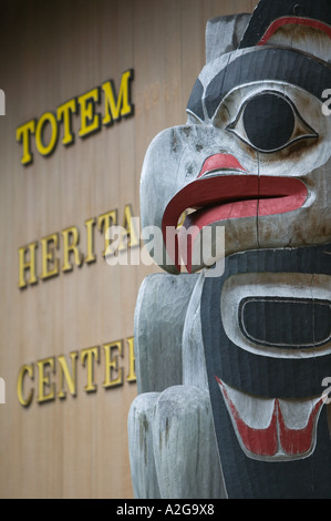 USA, ALASKA, Southeast Alaska, KETCHIKAN: Totem Heritage Center, Totem Museum of Tlingit Native Americans Stock Photo