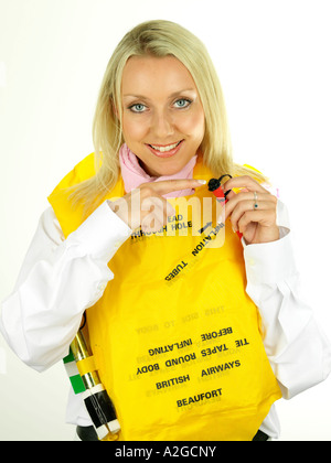 Young Woman Airstewardess Model Released Stock Photo