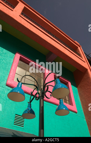 USA, Arizona, Tucson: Downtown: La Placita Complex Colorful Building Detail Stock Photo