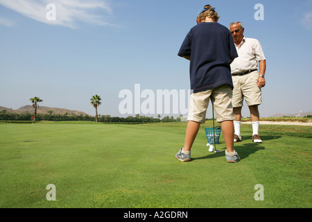 Golf Lesson Models Released Stock Photo