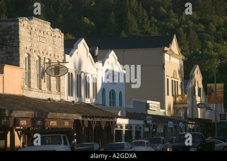 USA, California, Napa Valley, Calistoga: Downtown Calistoga Stock Photo