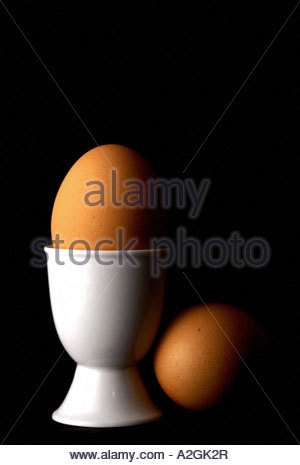 Egg in eggcup Stock Photo