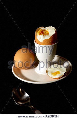 Egg in eggcup Stock Photo