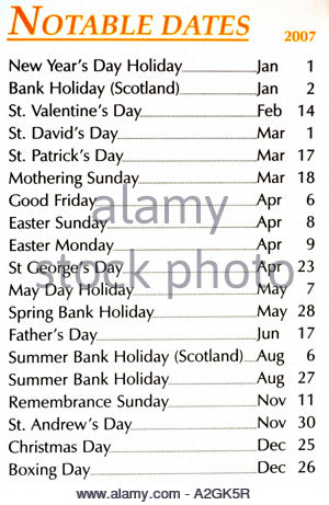 Calendar 2007 past hi-res stock photography and images - Alamy
