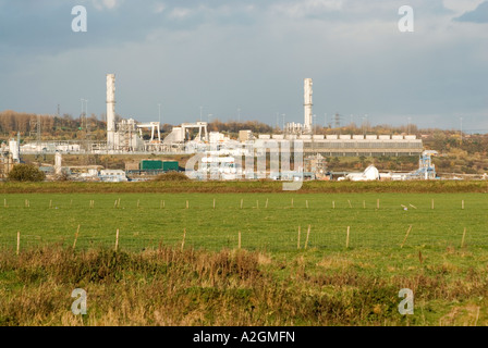 Ineos Chemical Complex on the banks of the River Mersey Stock Photo