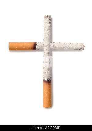 burned cigarette abgebrannte Zigarette Stock Photo
