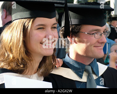 University students at graduation ceremony, Auckland University of Technology, New Zealand, May 2006 Stock Photo