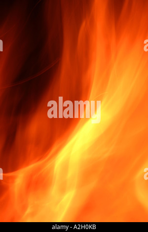 fire in an oil drum Stock Photo