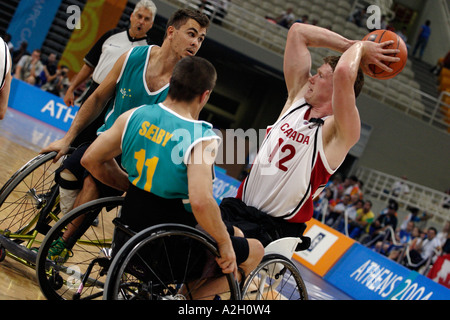 Patrick Anderson the Canadians captain in the final gold medal Basketball match between Canada and Australia Stock Photo