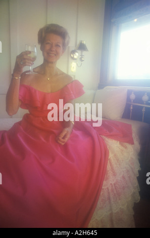 Woman dressed as a Southern Belle 2002 Stock Photo