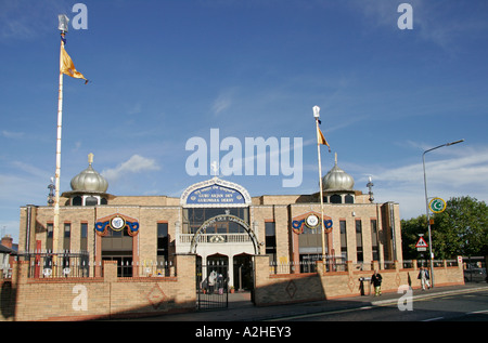 Sikh Temple or Gurdwara in Normanton, a predominantly Asian inner city area of Derby. Stock Photo