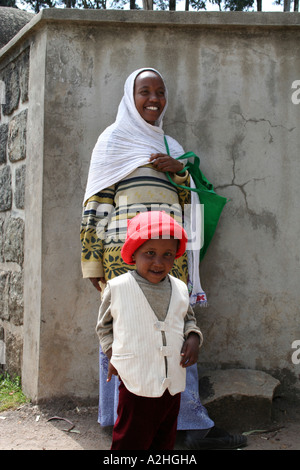 Mother and daughter, Addis Ababa Stock Photo