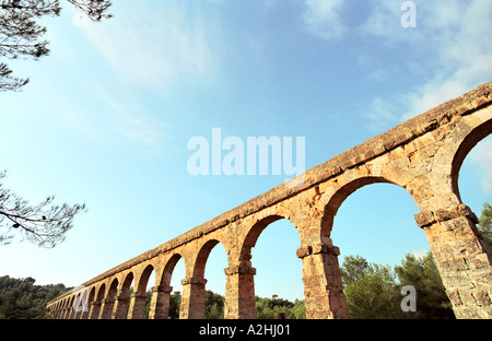 Aqueduct de las Ferreras near Tarragona Catalonia Spain Stock Photo