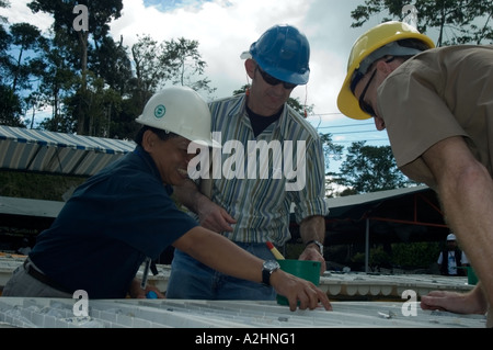 Australian mining co studies core samples from drilling world's largest copper mine, Tampakan, South Cotobato, Mindanao, Phils. Stock Photo