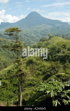 Mount Matutum is a dormant volcano, north of General Santos in South Cotabato Province, Mindanao, Philippines. Stock Photo