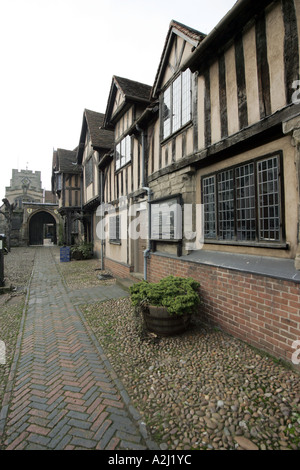 Lord Leycester Hospital, Warwick, aquired in 1571 by Robert Dudley, Earl of Leycester as a retirement home for ex servicemen Stock Photo