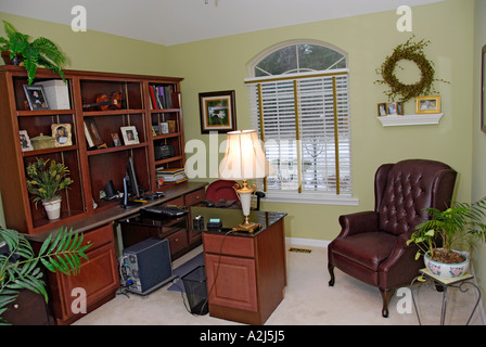 an example of a home office set up in a personal residence Stock Photo