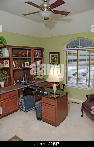 an example of a home office set up in a personal residence Stock Photo