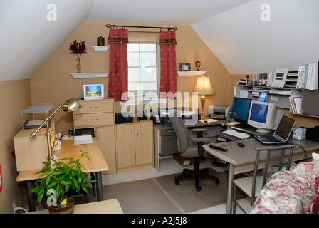 an example of a home office set up in a personal residence Stock Photo