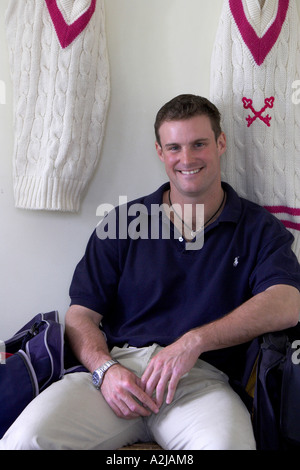 England and Middlesex Cricketer Andrew Strauss pictured at his old school, Radley College Oxfordshire, 2004. Stock Photo