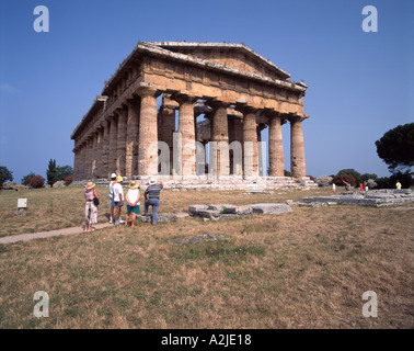 Italy Paestum Temple of Neptune Stock Photo