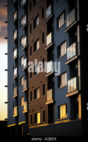 Newly constructed apartments by housebuilder Persimmon plc at Orwell Quay on the Ipswich waterfront in Suffolk, UK. Stock Photo