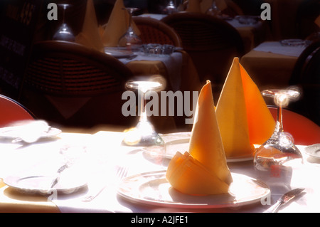 Belgium Brussels Grand Place Grote Markt District Table Setting Stock Photo